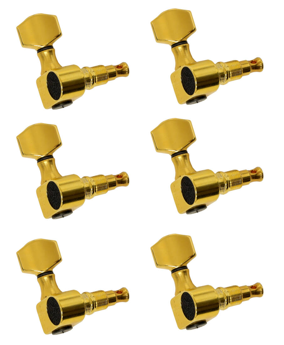 Sperzel Solid Pro 6-in-Line Non-Locking Tuning Keys - Gold