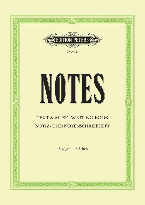 Notes: Text & Music Writing Book - 48 Pages - Manuscript Book