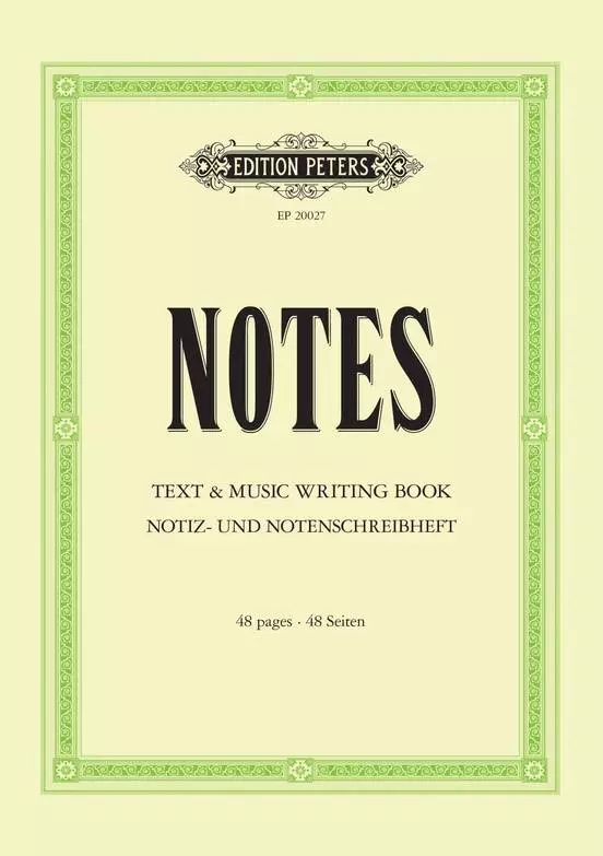 Notes: Text & Music Writing Book - 48 Pages - Manuscript Book