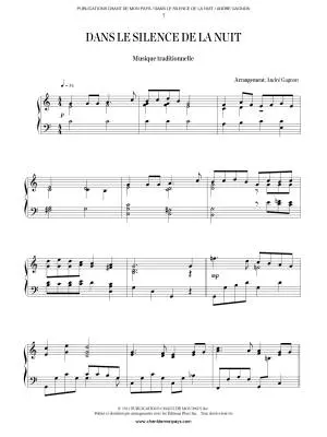 Dans le Silence dans la Nuit - Gagnon - Piano - Book