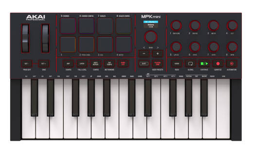 Akai - MPK Mini IV Compact Midi Controller - Black