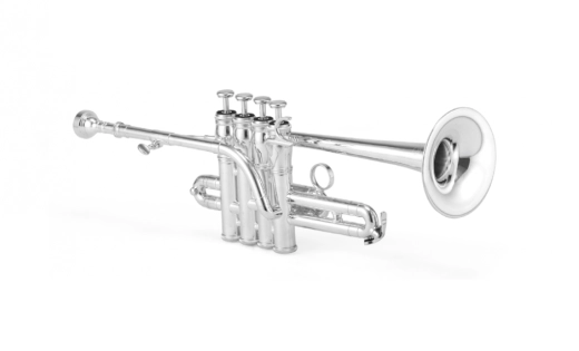 XO Professional Brass - 1700RS Professional Bb/A Piccolo Trumpet w/Rose Brass Bell - Silver Plated Finish