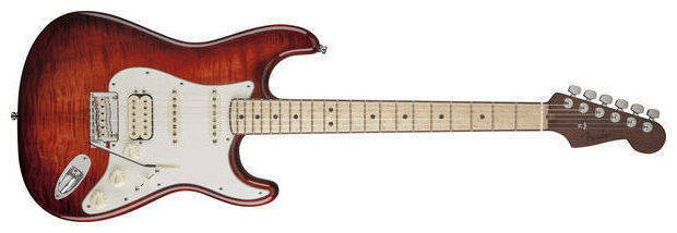 Select Strat HSS Exotic Maple Flame - Bing Cherry Transparent