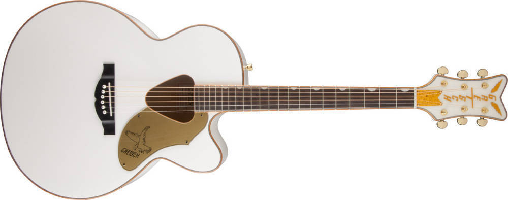 G5022CWFE Rancher Falcon Jumbo Acoustic/Electric - White