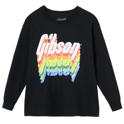 Gibson - Kids Rainbow Logo Longsleeve Tee - XL