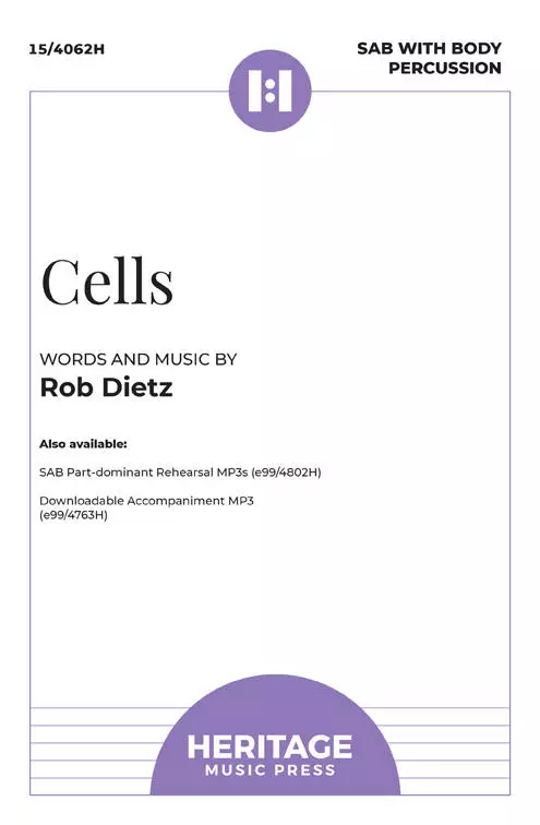 Cells - Dietz - Choral Octavo - SAB/Piano/Body Percussion
