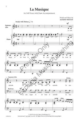 La Musique - Neenan - Choral Octavo - SAB Accompanied