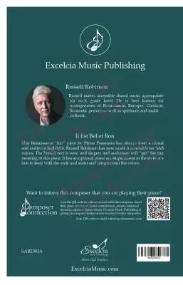 Il Est Bel et Bon - Passereau/Robinson - Choral Octavo - SAB Accompanied