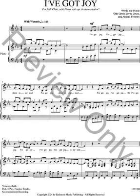 I\'ve Got Joy -  Gross/Gross/Flowers - Choral Octavo - SAB Accompanied