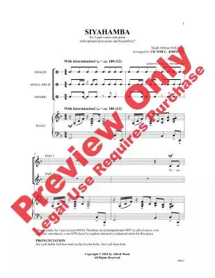 Siyahamba: South African Folk Song - Johnson  - Choral Octavo - 2-Pt Accompanied