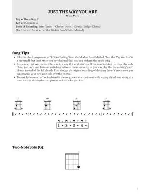 Modern Band Method Guitar Songbook 1: Pop, Rock, and Hip-Hop Hits - Burstein/Hale/Claxton - Guitar - Book