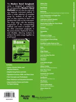 Modern Band Method Guitar Songbook 1: Pop, Rock, and Hip-Hop Hits - Burstein/Hale/Claxton - Bass - Book