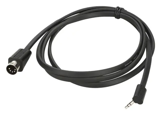 RockBoard by Warwick - Flat TRS to MIDI Type B Cable, Black - 150 cm