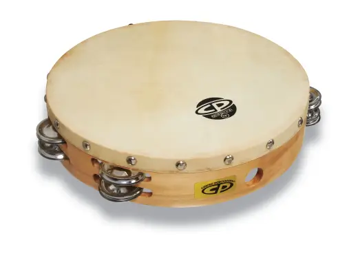 CP 10 inch Double Row Tambourine w/ Head - Steel