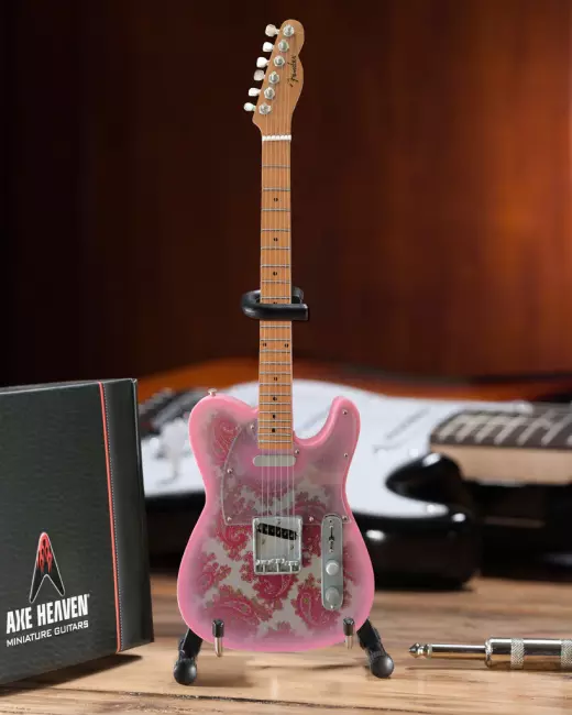 Axe Heaven - Fender Telecaster Miniature Guitar Replica - Pink Paisley