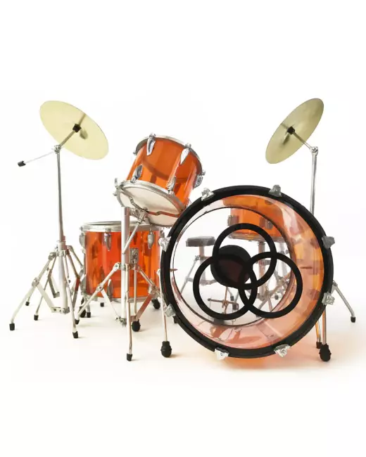 Axe Heaven - Vistalite Transparent Amber Tribute Zep Mini Drum Set Replica