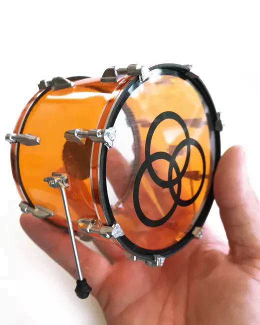 Vistalite Transparent Amber Tribute Zep Mini Drum Set Replica