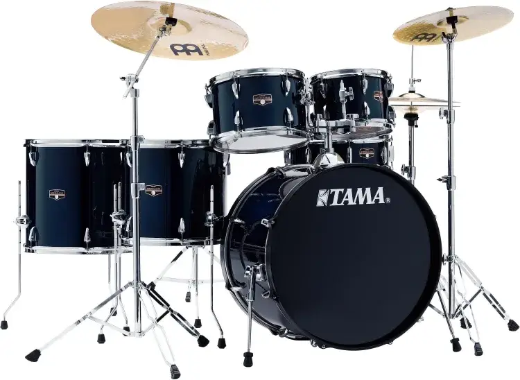 Imperialstar 6-Piece Drum Kit (22,10,12,14,16,SD) with Cymbals and Hardware - Dark Blue