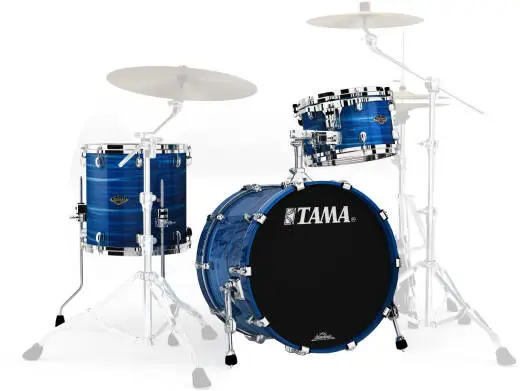 Tama - Starclassic Walnut/Birch 3-Piece Shell Pack (20,12,14) - Lacquer Ocean Blue Ripple