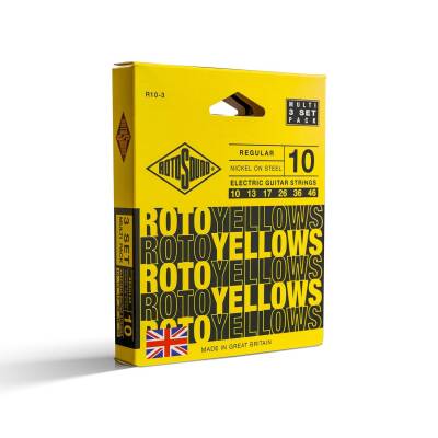 "Rotosound - Nickel 10-46  Regular Electric Strings - 10 Pack"