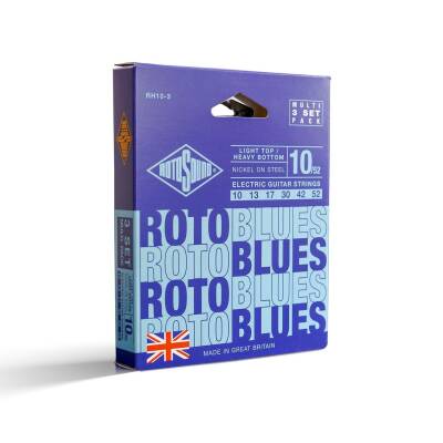 "Rotosound - Nickel 10-52 Light Top\/Heavy Bottom Electric Strings - 10 Pack"