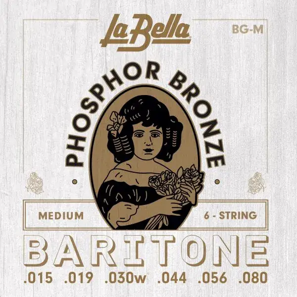 BG-M Phosphor Bronze Acoustic Baritone Strings - Medium (15-80)