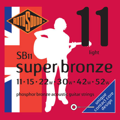 Super Bronze Acoustic Strings 11-52