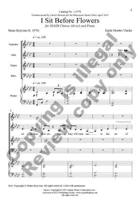 I Sit Before Flowers - Deedes-Vincke - Choral Octavo - SATB Accompanied