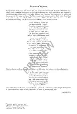 Balulalow - Custer - Choral Octavo - SATB A Cappella
