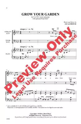 Grow Your Garden - Althouse - Choral Octavo - SATB Accompanied