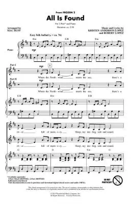 All Is Found (from \'\'Frozen 2\'\') - Anderson-Lopez/Lopez - Choral Octavo - 2-Pt Accompanied