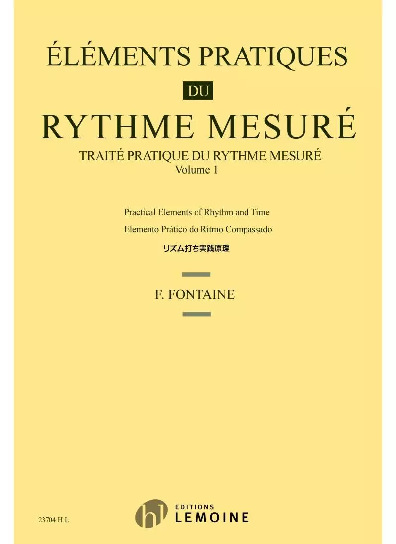 Elements Pratiques du Rythme Mesure, Vol.1 - Fontaine - Theory - Book