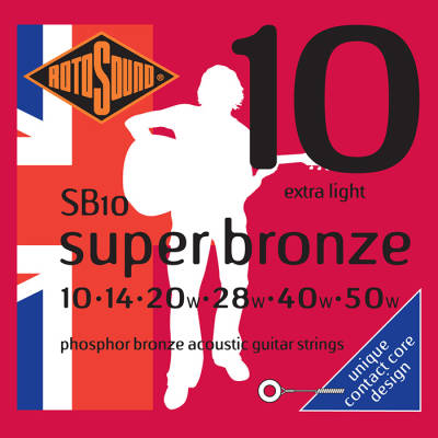 Super Bronze Acoustic Strings 10-50