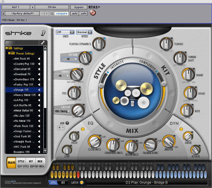 Strike Virtual Drummer Plug-in