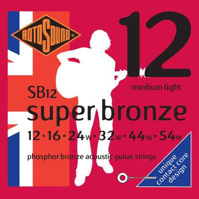 Super Bronze Acoustic Strings 12-54