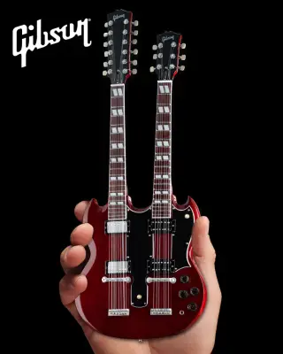 Axe Heaven - Gibson SG EDS-1275 Doubleneck Mini Guitar Model - Cherry