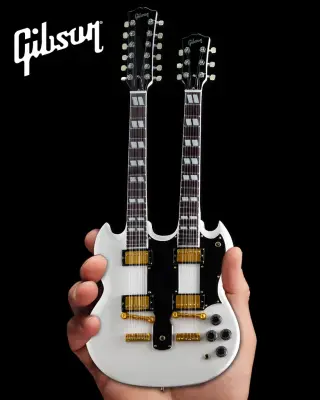Axe Heaven - Gibson SG EDS-1275 Doubleneck Mini Guitar Model - White