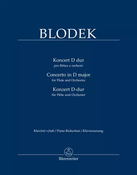 Concerto for Flute and Orchestra in D major - Blodek/Koronthaly/Vytlacil - Flute/Piano - Sheet