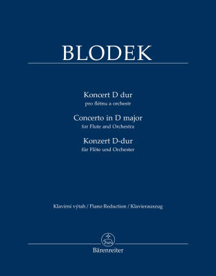 Baerenreiter Verlag - Concerto for Flute and Orchestra in D Major - Blodek - Piano Reduction, Part - Flute, Orchestra