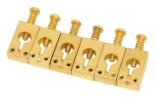 PRS Guitars - Tremolo Bridge Saddles, Gold (Set of 6)