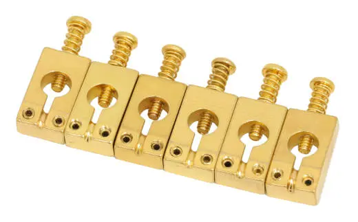 PRS Guitars - Tremolo Bridge Saddles, Gold (Set of 6)