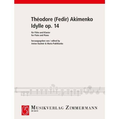 Idylle, Op. 14 - Akimenko/Kushnir/Pukhlianko -  Flute/Piano - Sheet