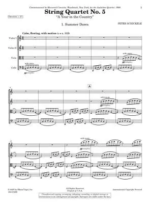 String Quartet No. 5 (A Year in a Country) - Schickele - 2 Violins/Viola/Cello