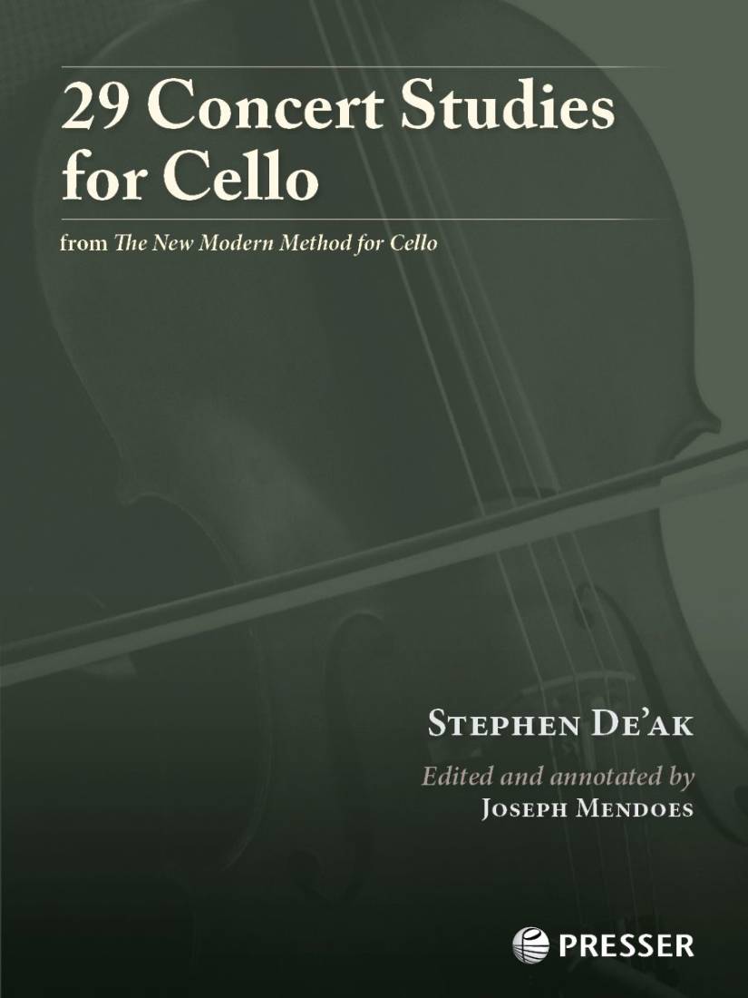 29 Concert Studies for Cello - De\'ak/Mendoes - Cello - Book