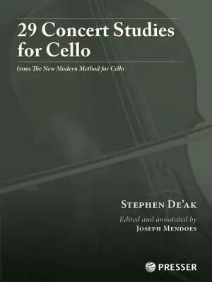 Theodore Presser - 29 Concert Studies for Cello - Deak/Mendoes - Cello - Book
