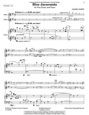 Blue Jacaranda - Dorff - 2 Flutes/Piano