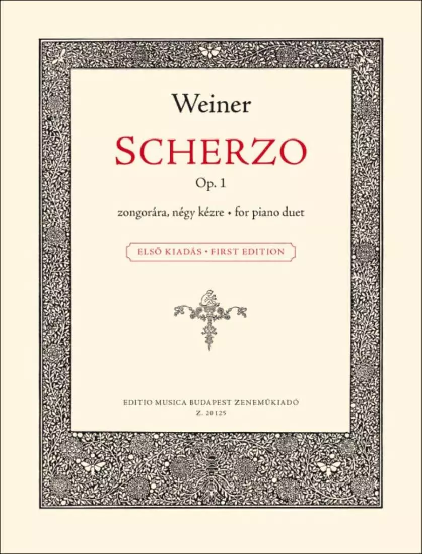 Scherzo, Op. 1 - Weiner - 1P4H - Book