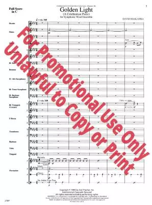 Golden Light: A Celebration Piece - Maslanka - Concert Band - Gr. 5