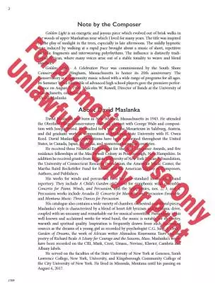 Golden Light: A Celebration Piece - Maslanka - Concert Band - Gr. 5