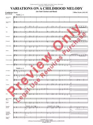 Variation on a Childhood Melody - Taylor - Concert Band - Gr. 2.5